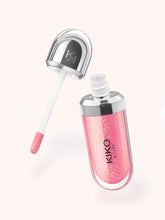 Cargar imagen en el visor de la galería, “26 sparkling hibiscus pink” 3D Hydra lip gloss Kiko Milano
