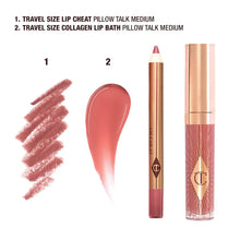 Cargar imagen en el visor de la galería, “Pillow talk medium” Mini Pillow Talk Glossy Lip Duos Charlotte Tilbury
